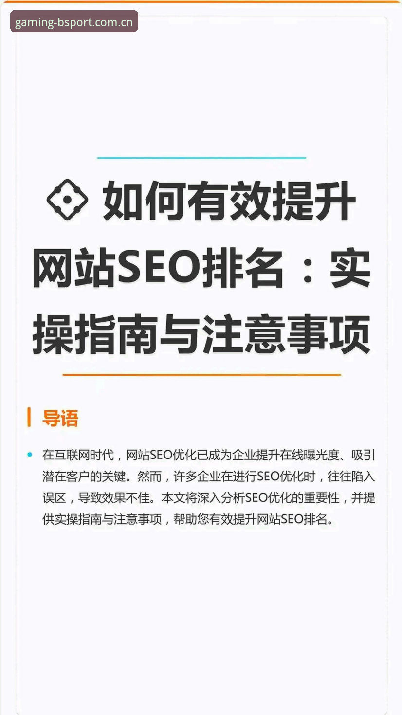 从零到精通：B体育官网资深用户的SEO优化实战心得
